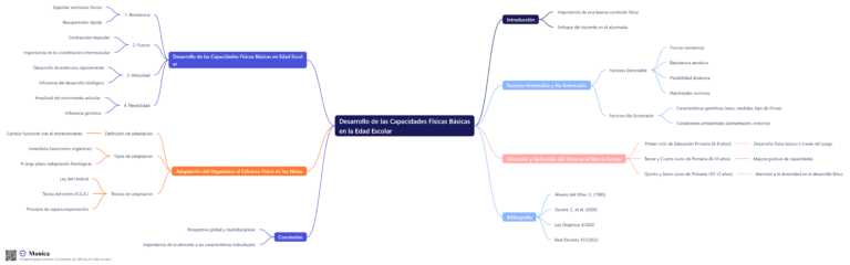 Mapas mentales temario Educación Física